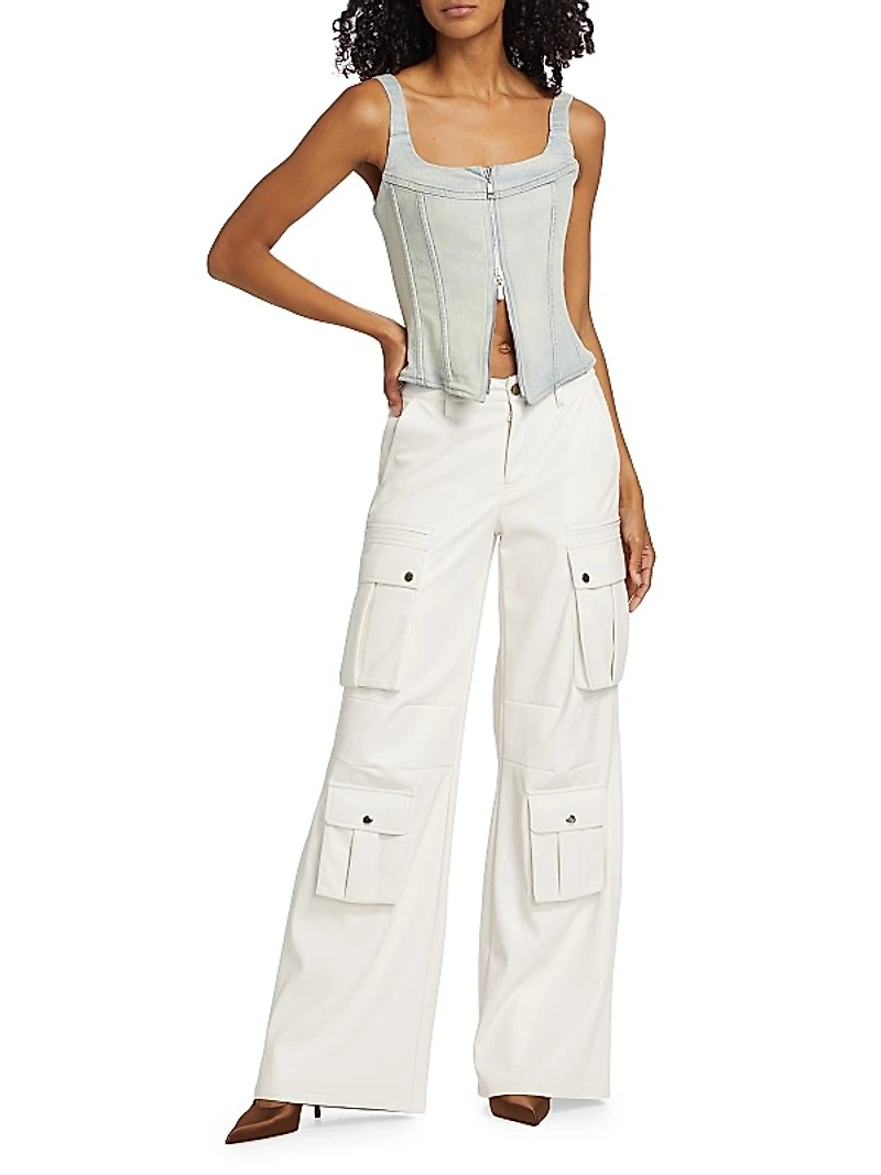 Rainy Denim Corset Top
