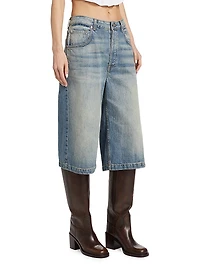 Rizu Longline Denim Shorts