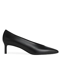 55MM Leather Pointed Ballerina Pumps