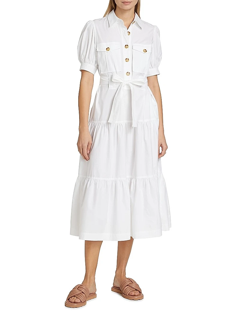Buffy Cotton Utility Shirtdress