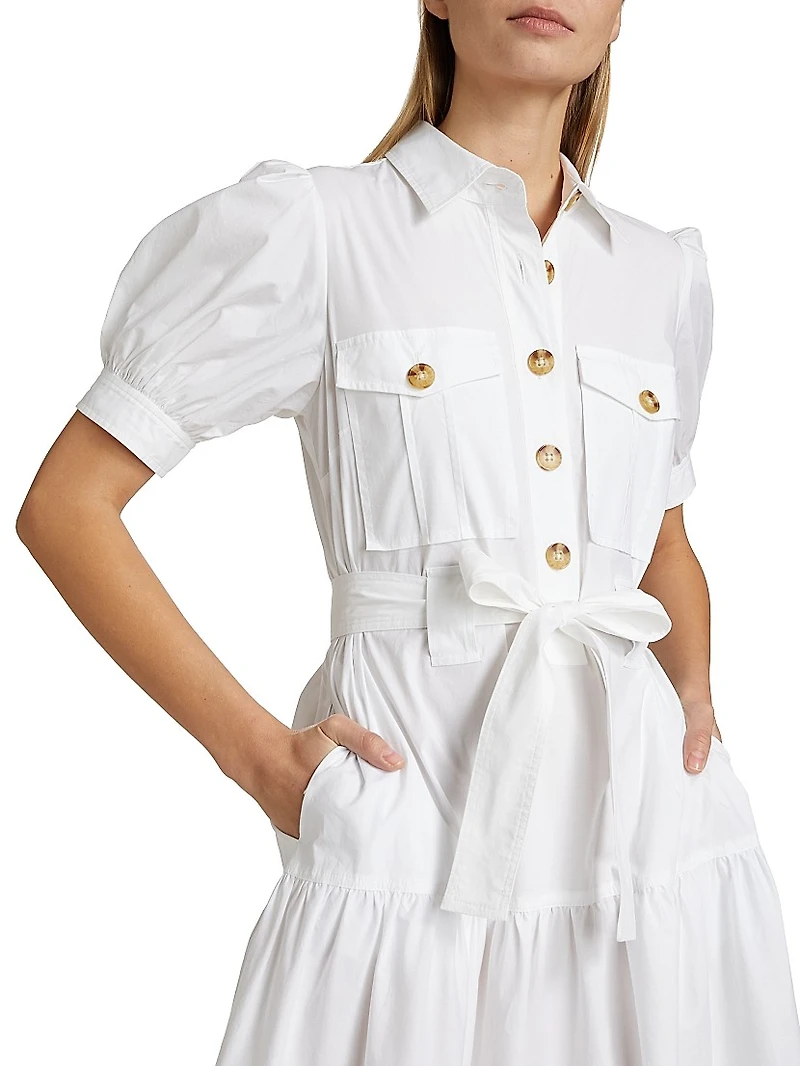 Buffy Cotton Utility Shirtdress