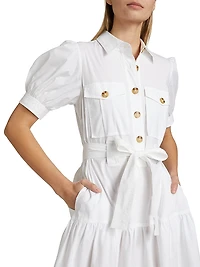 Buffy Cotton Utility Shirtdress