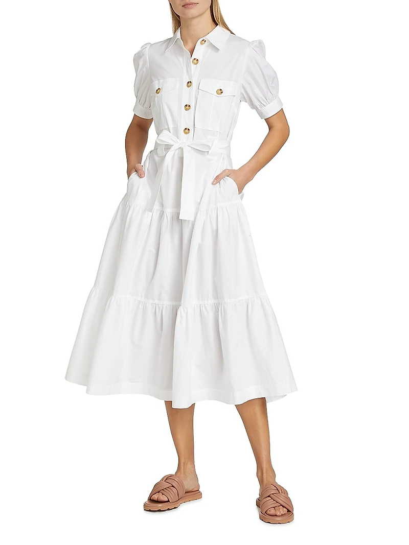 Buffy Cotton Utility Shirtdress