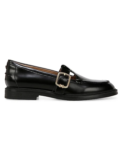 Elaina T-Strap Leather Loafers