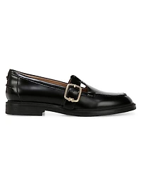 Elaina T-Strap Leather Loafers