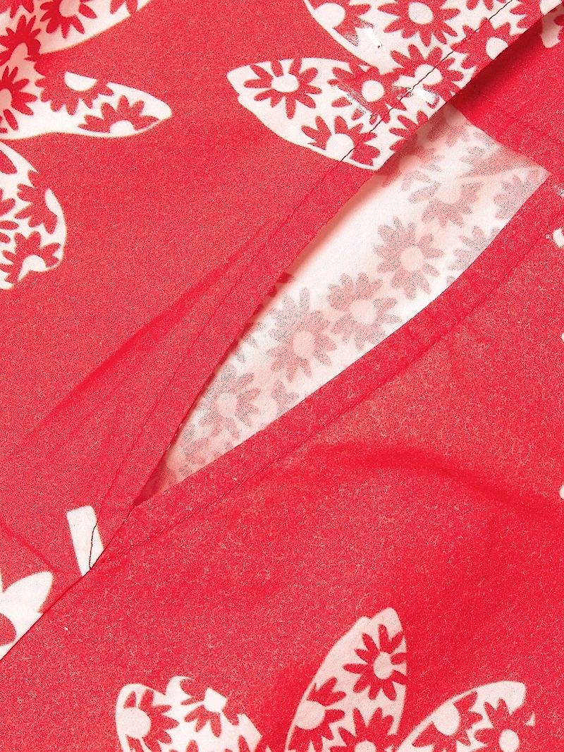 Aleka Floral Long-Sleeve Crop Top