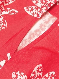 Aleka Floral Long-Sleeve Crop Top