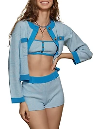 Lise Striped Knit Jacket