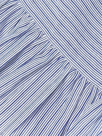 Tuva Stipe Cotton Peplum Crop Top