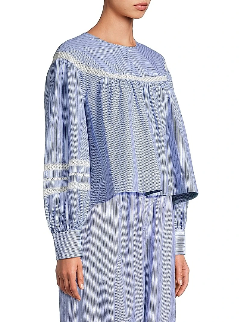 Nova Cotton Striped Blouse