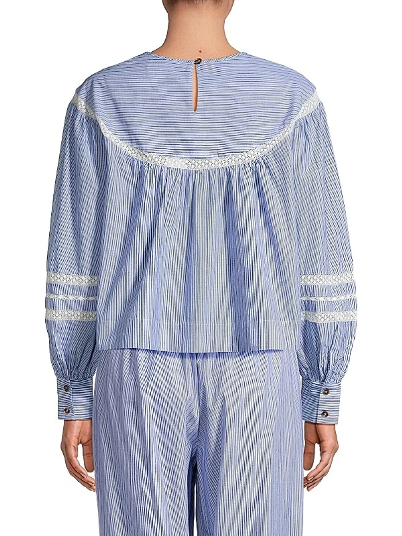 Nova Cotton Striped Blouse