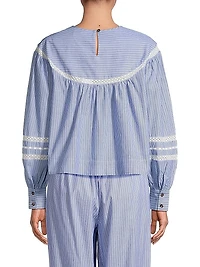 Nova Cotton Striped Blouse