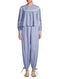 Nova Cotton Striped Blouse