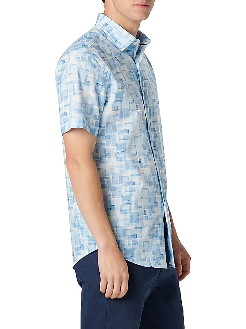 Orson Abstract Stretch-Cotton Shirt