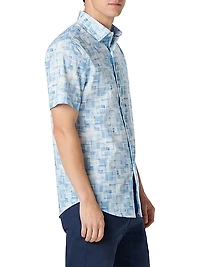 Orson Abstract Stretch-Cotton Shirt
