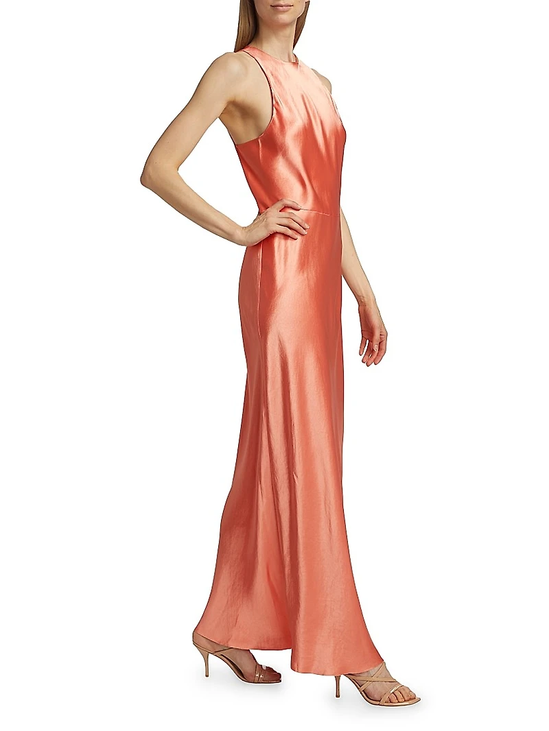 Lean Satin Maxi Dress