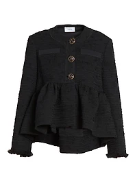 Tweed Crop Peplum Jacket