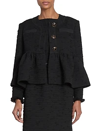 Tweed Crop Peplum Jacket