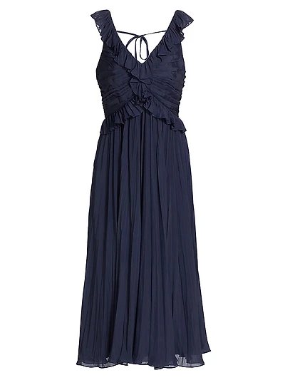 Calloway Chiffon Ruffled Midi-Dress
