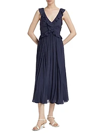 Calloway Chiffon Ruffled Midi-Dress