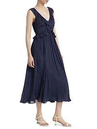 Calloway Chiffon Ruffled Midi-Dress