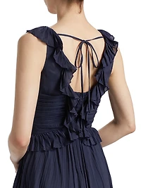 Calloway Chiffon Ruffled Midi-Dress