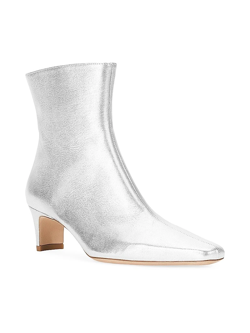 Wally 55MM Metallic Leather Ankle Boots