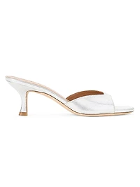 Brigitte 55MM Metallic Leather Mule Sandals