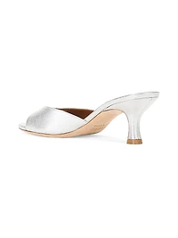 Brigitte 55MM Metallic Leather Mule Sandals
