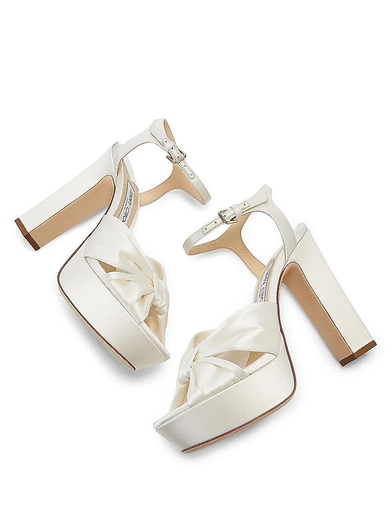 Heloise 120MM Satin Platform Sandals