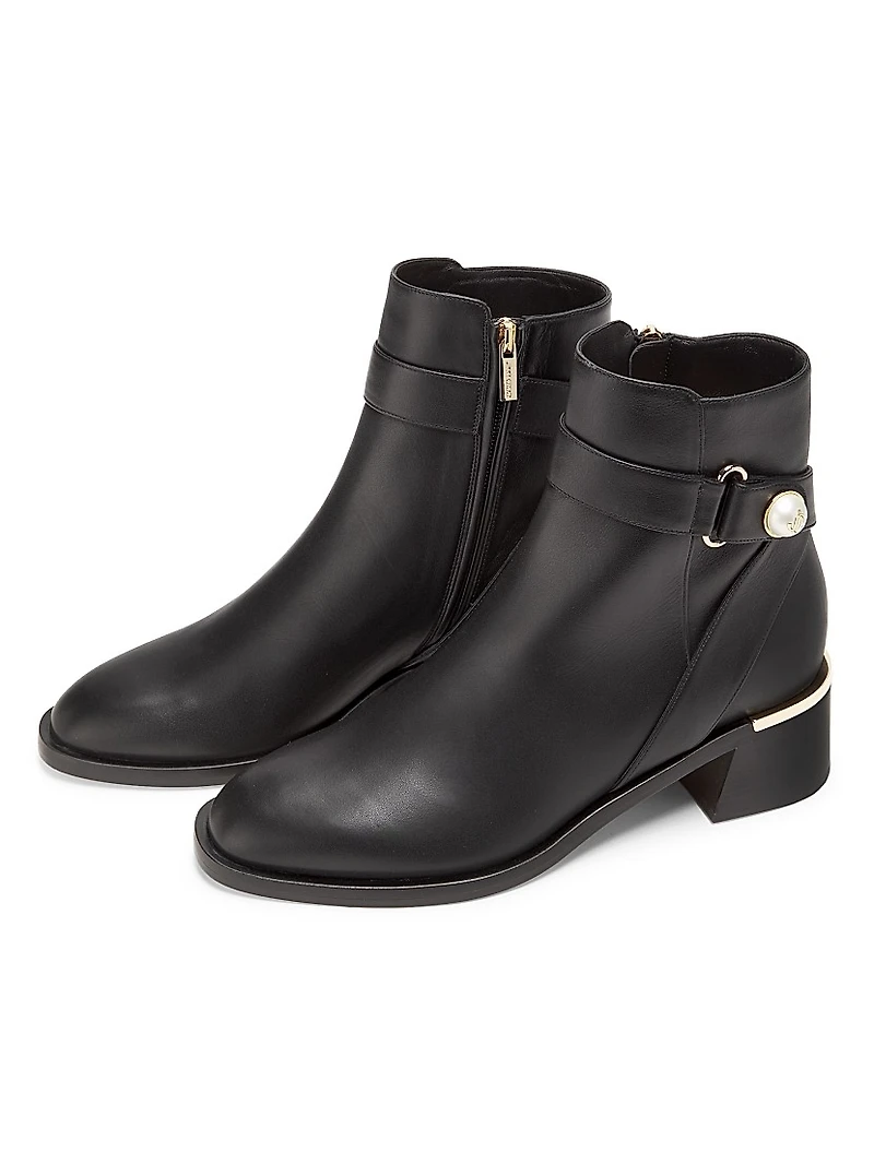 Noor 45MM Block-Heel Leather Boots