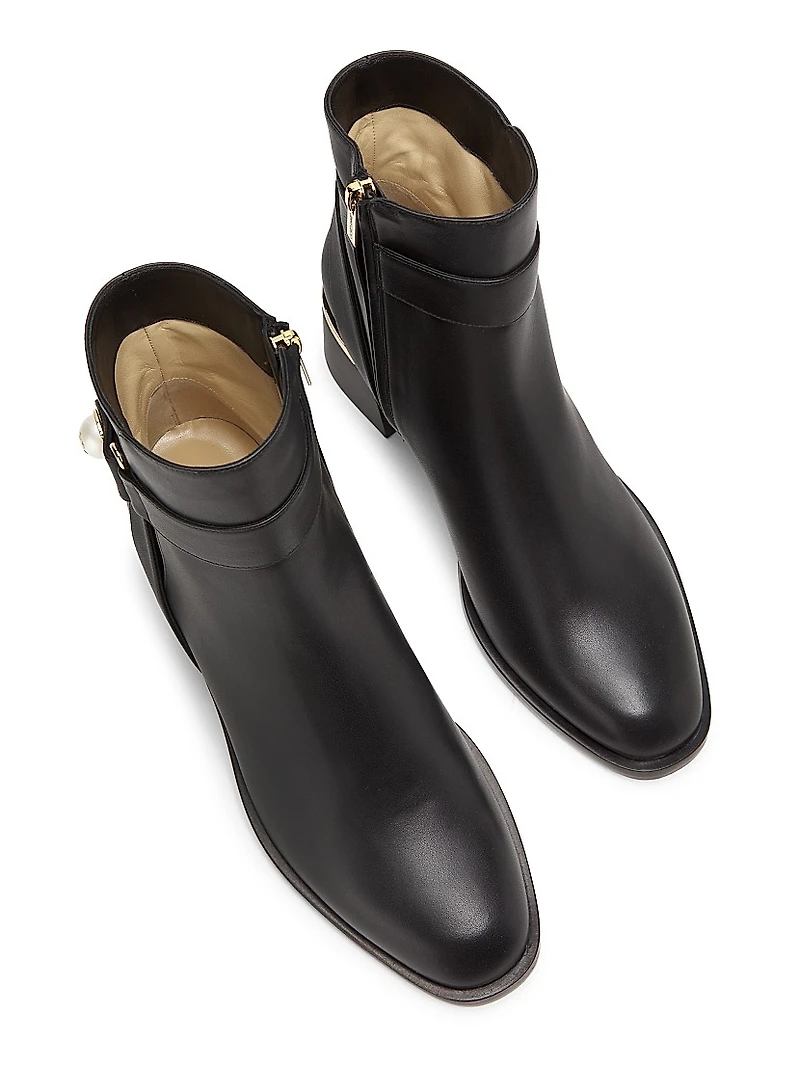 Noor 45MM Block-Heel Leather Boots