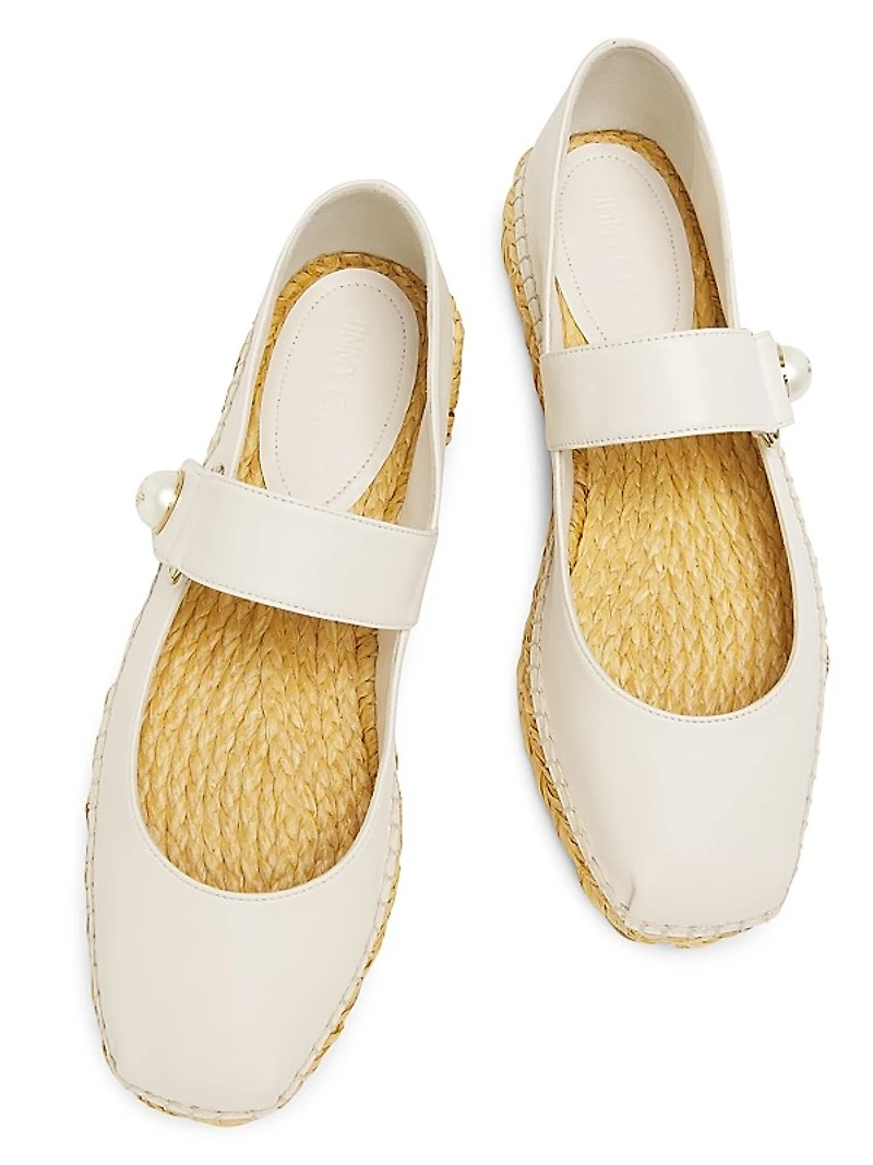 Fayence Pearl-Embellished Flats