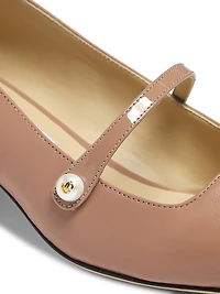 Elisa 45MM Pearl-Embellished Leather Pumps