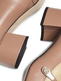 Elisa 45MM Pearl-Embellished Leather Pumps