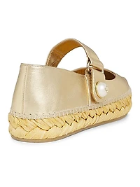 Fayence Pearl-Embellished Espadrilles