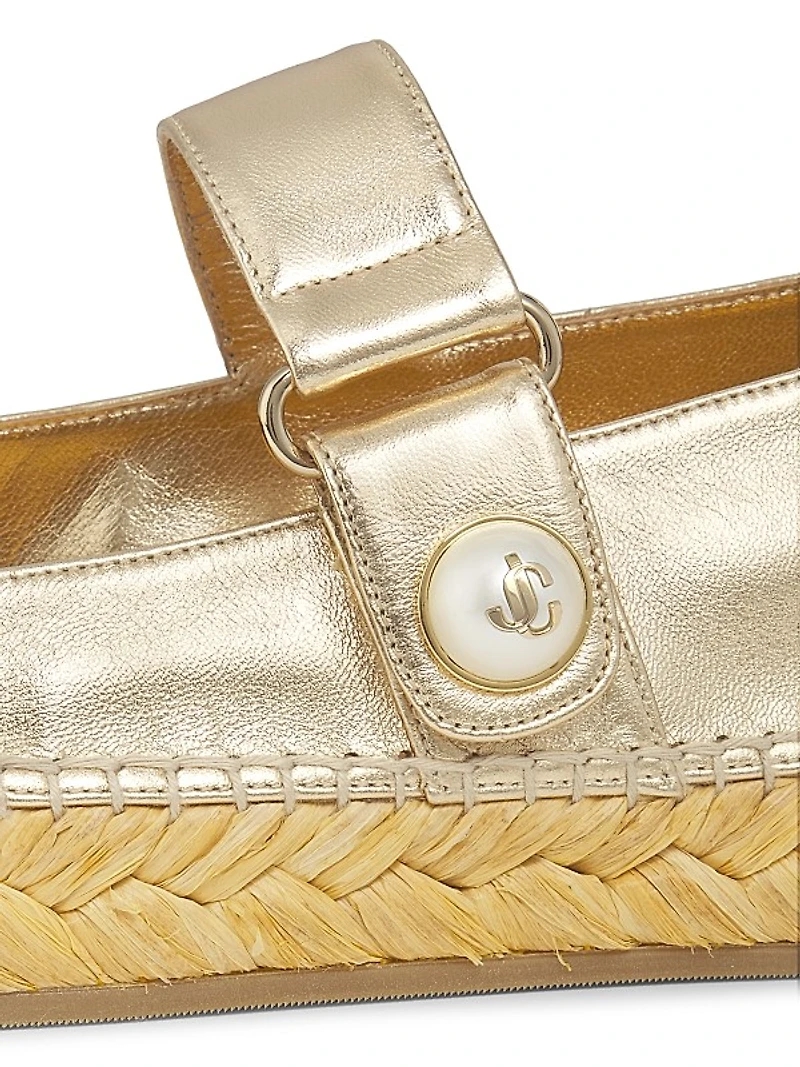Fayence Pearl-Embellished Espadrilles