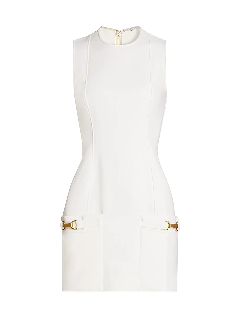 Moulded Wool-Blend Minidress