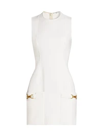 Moulded Wool-Blend Minidress