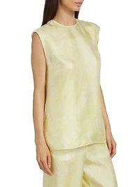 Feather Silk Sleeveless Top