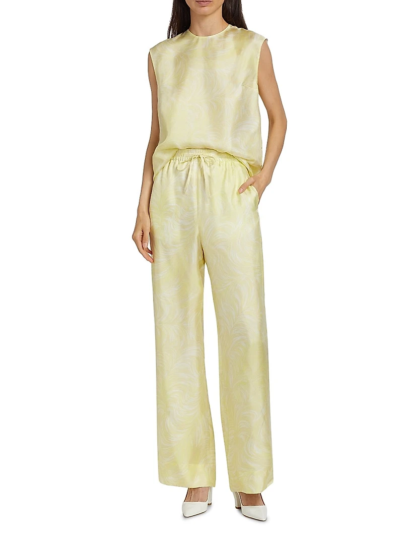 Feather Silk Sleeveless Top