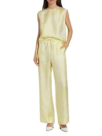 Feather Silk Sleeveless Top