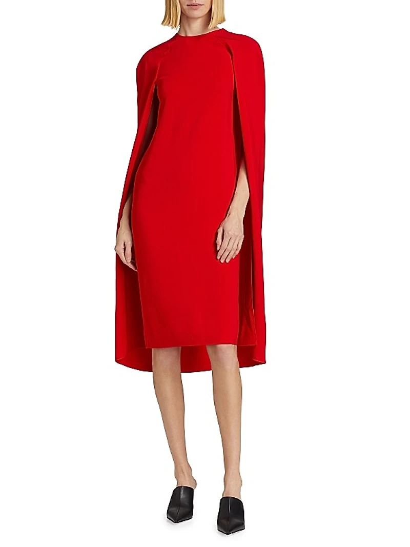 Knee-Length Cape Dress
