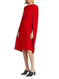 Knee-Length Cape Dress