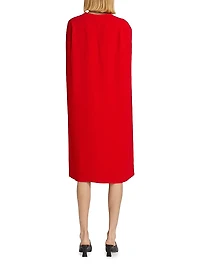 Knee-Length Cape Dress