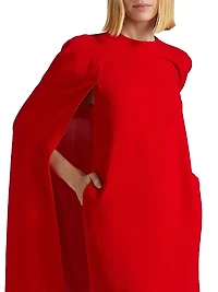 Knee-Length Cape Dress