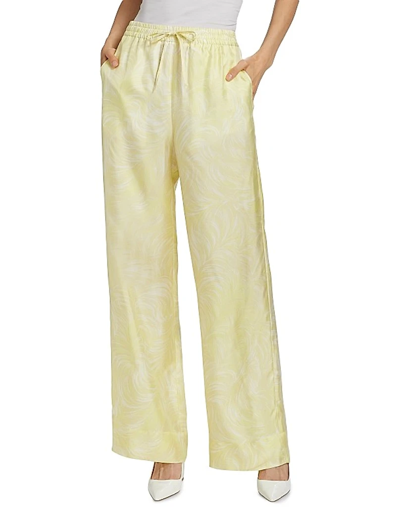 Feather Silk Pajama Pants
