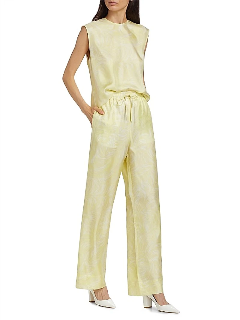 Feather Silk Pajama Pants