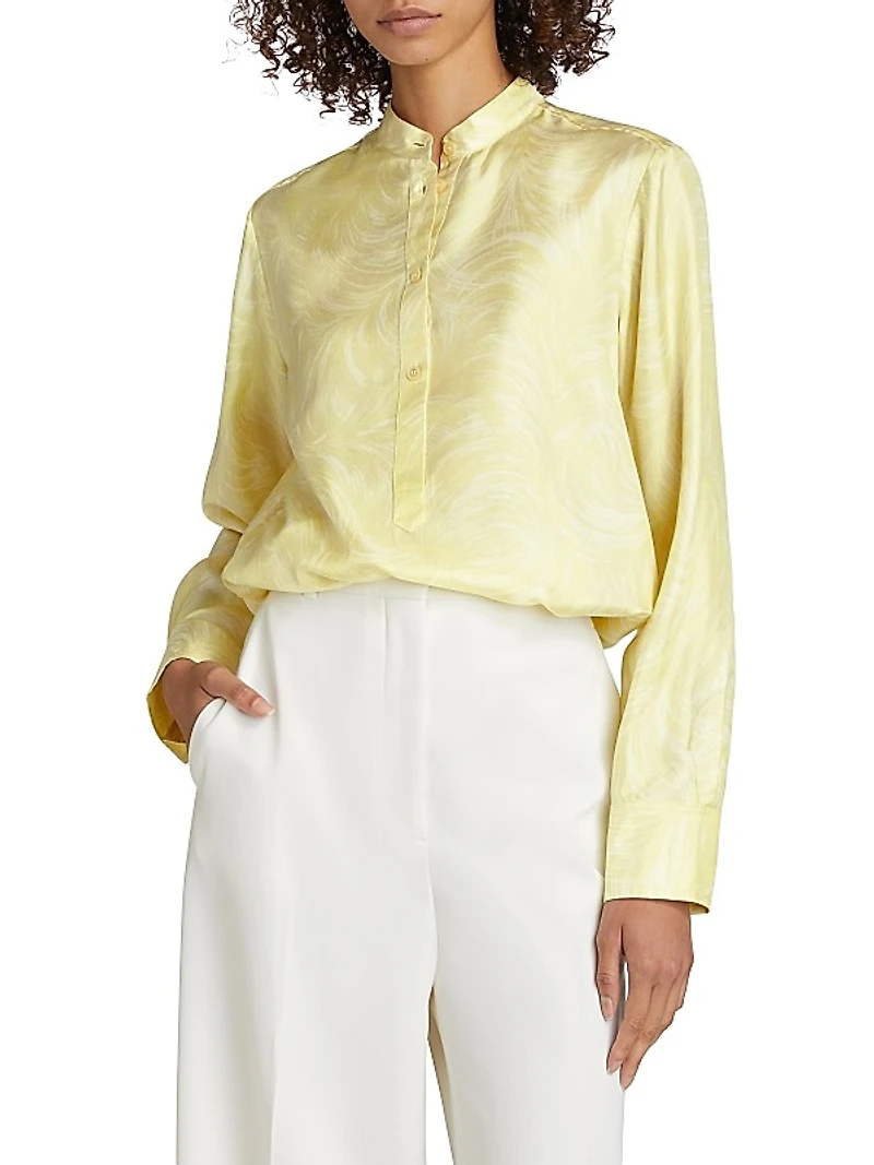 Iconic Feather Silk Top