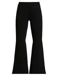 Compact Knit Kick-Flare Pants